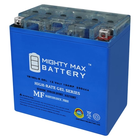 YB16CL-B GEL 12V 19AH Replacement Battery For Motobatt MBTX20U
